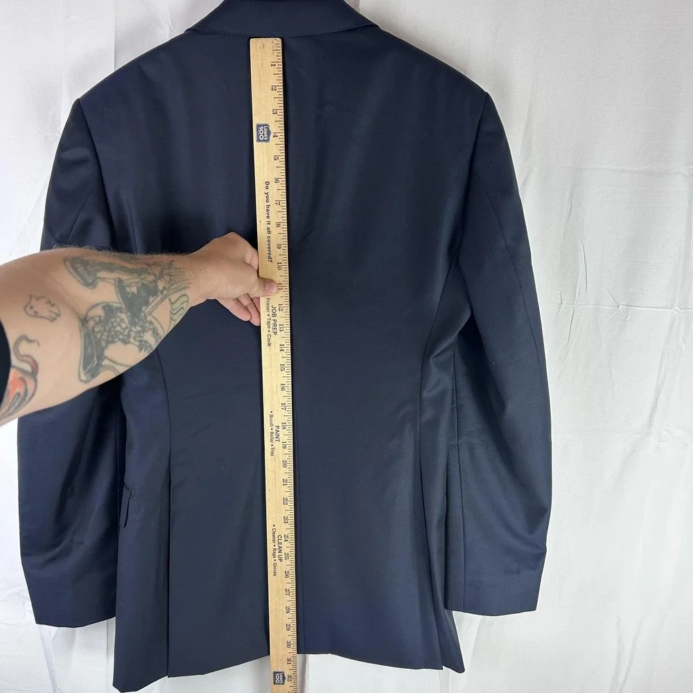 Suitsupply Napoli‎ Blazer Mens 40L Blue Wool Slim Fit Zignone Super 110s Jacket